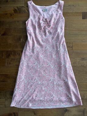 Vintage Sleeveless Pink Paisley A-Line Dress